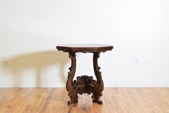 Italian Baroque Walnut Octagonal Center Table, Late 17th Century