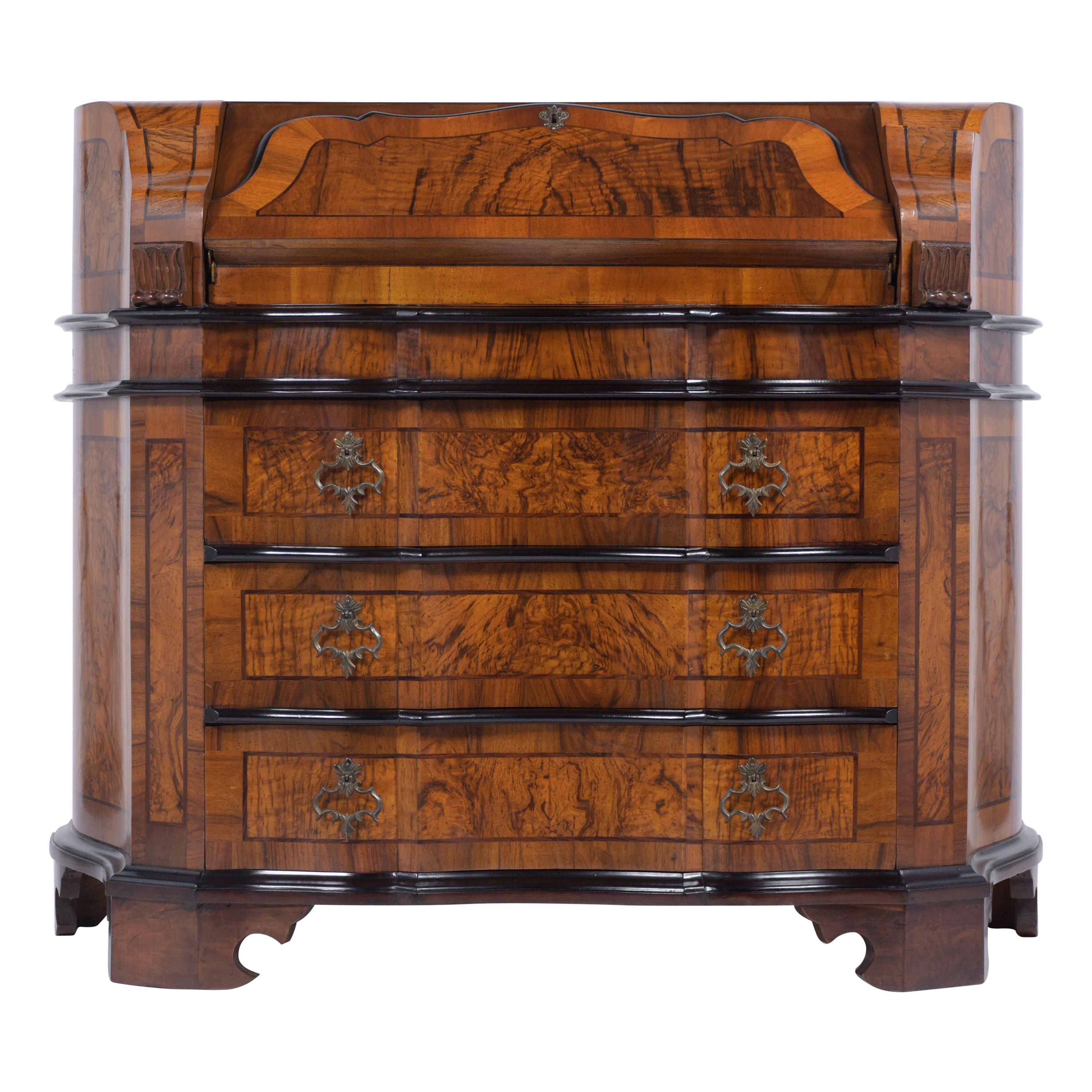 Baroque Walnut Secretary