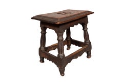 Italian Baroque Walnut Stool