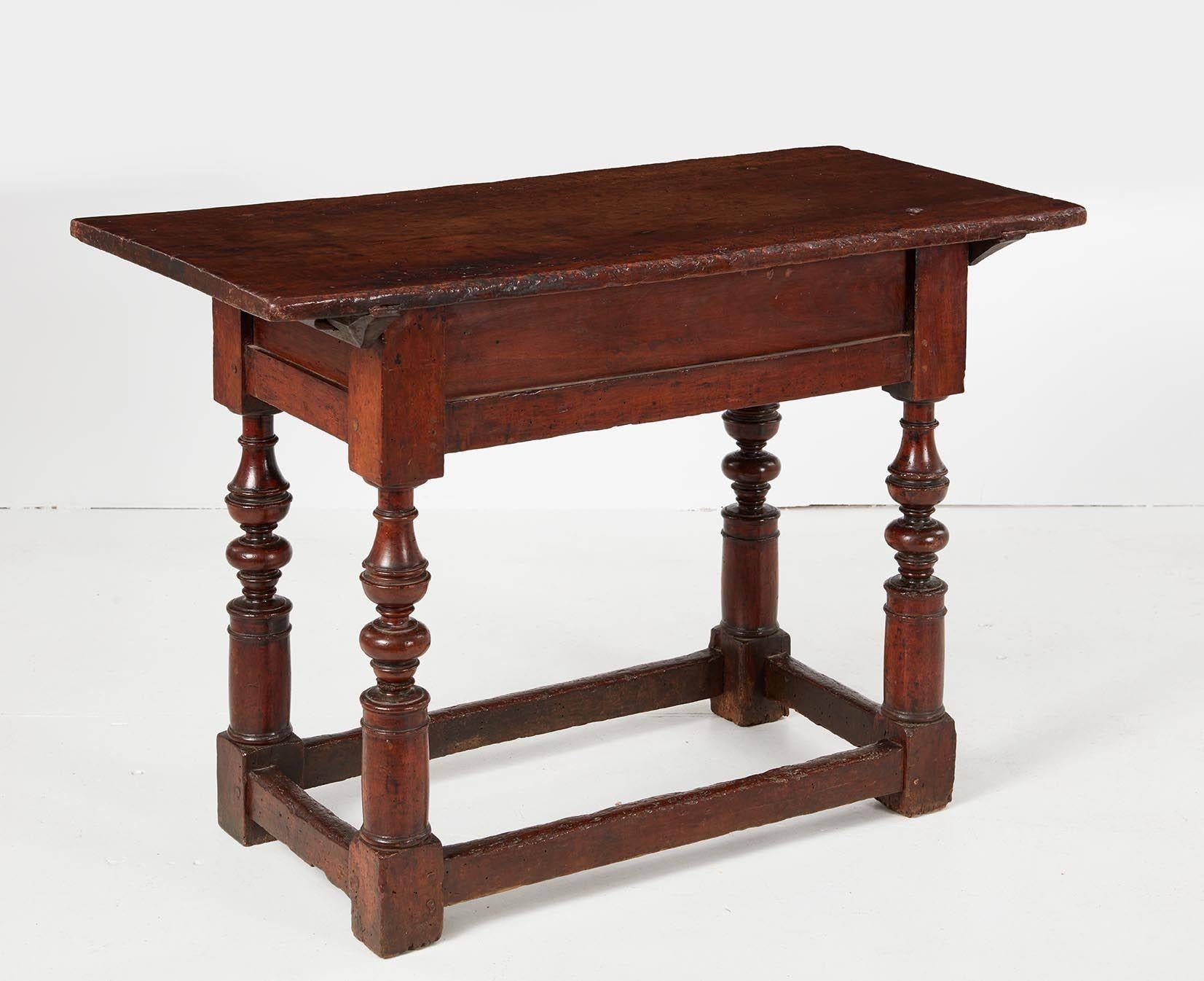 18th Century and Earlier Italian Baroque Walnut Table For Sale