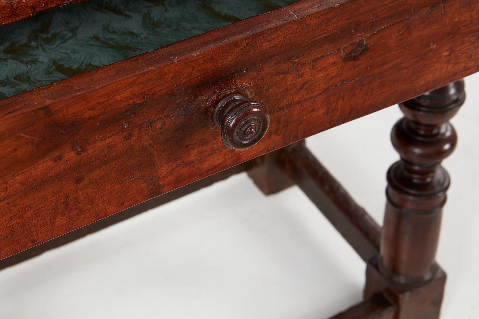 Italian Baroque Walnut Table For Sale 2