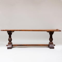 Italian Baroque Walnut Trestle Table