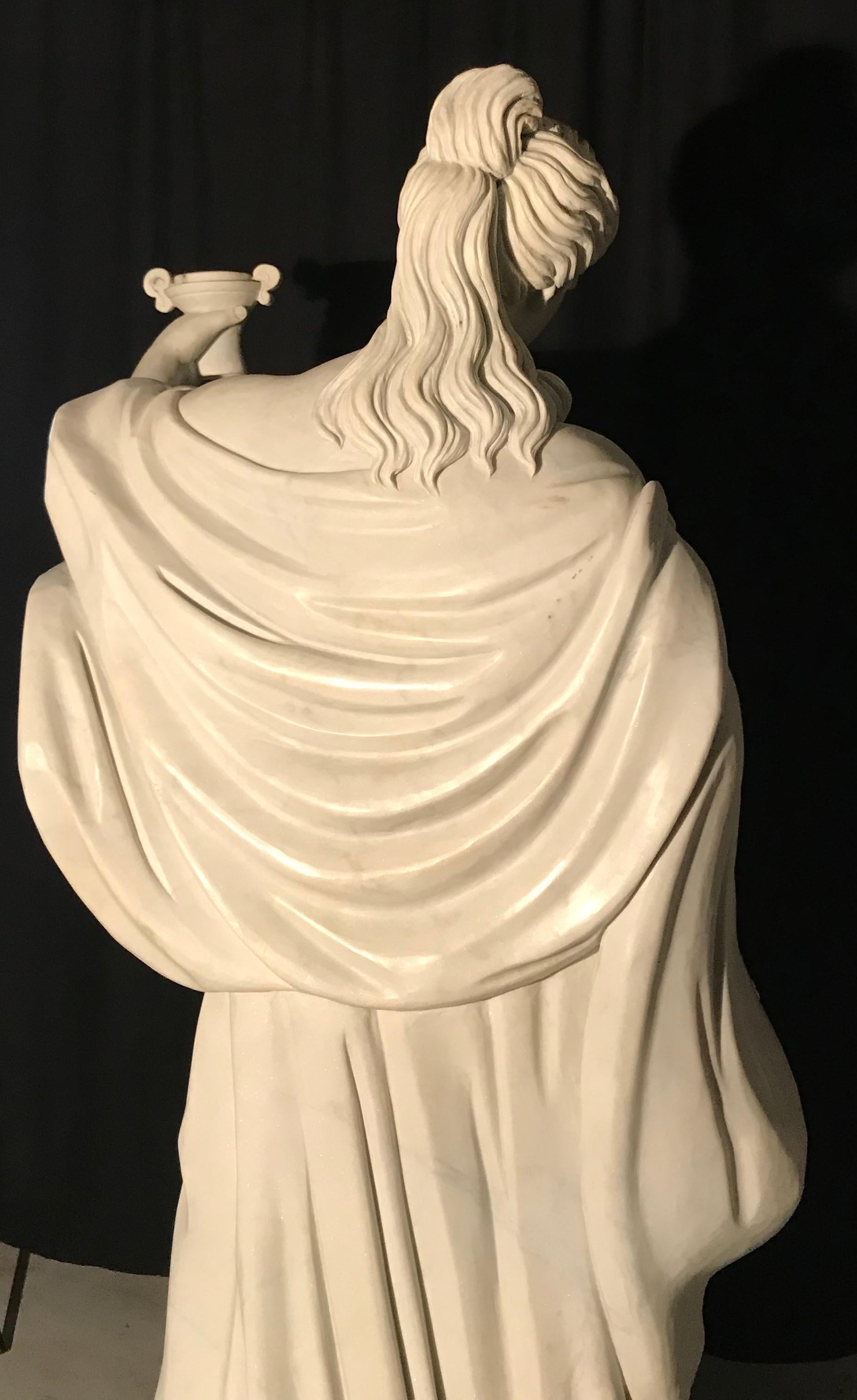 Sculpture baroque italienne en marbre blanc de la fontaine Trevi Quatre Saisons en vente 10