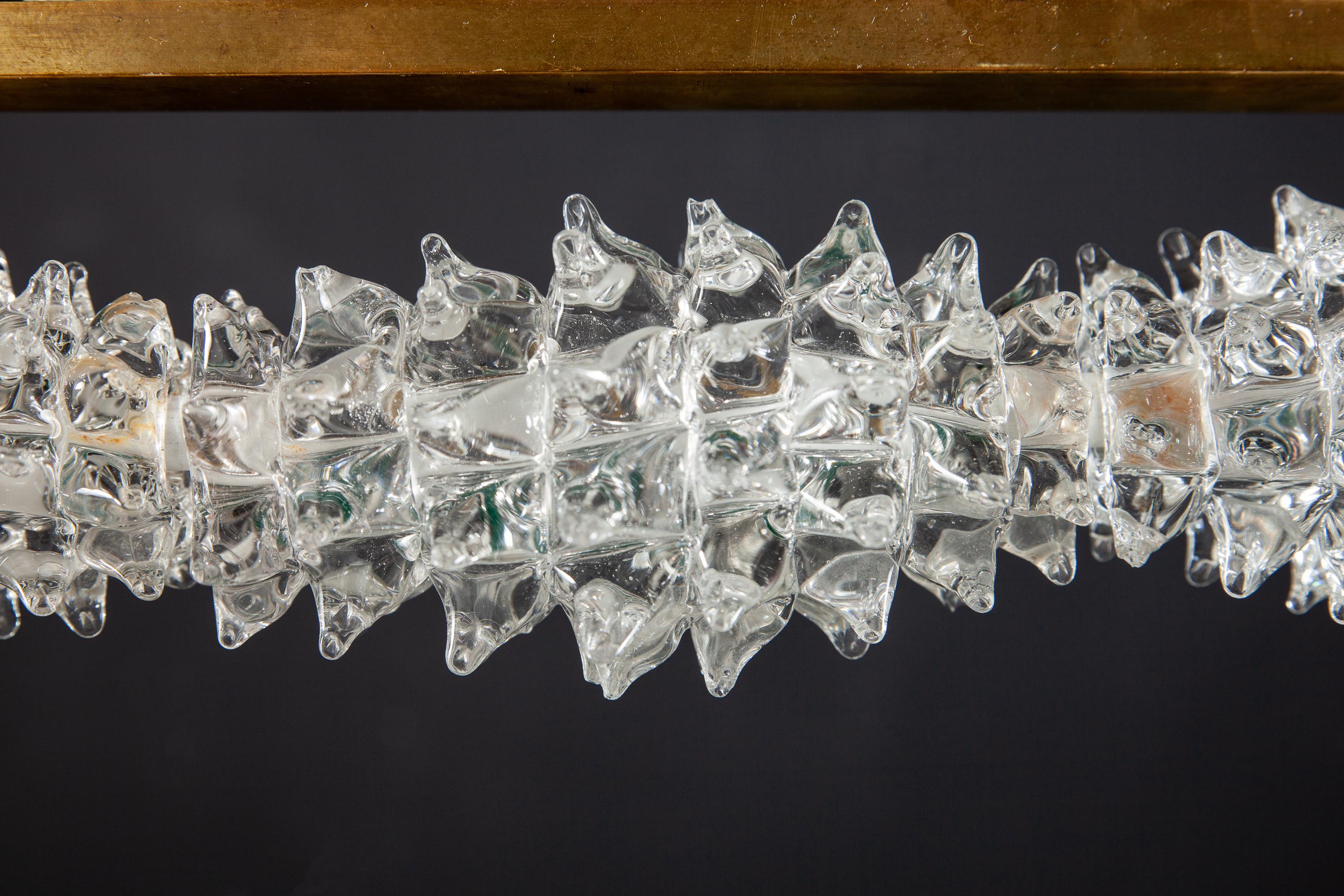 Barovier italien Attrib. Lustre en verre de Murano de style Gio Ponti, 1948 en vente 4