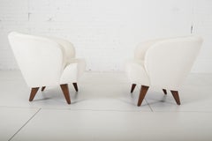 Italian Barrel Back Lounge Chairs, 1950s