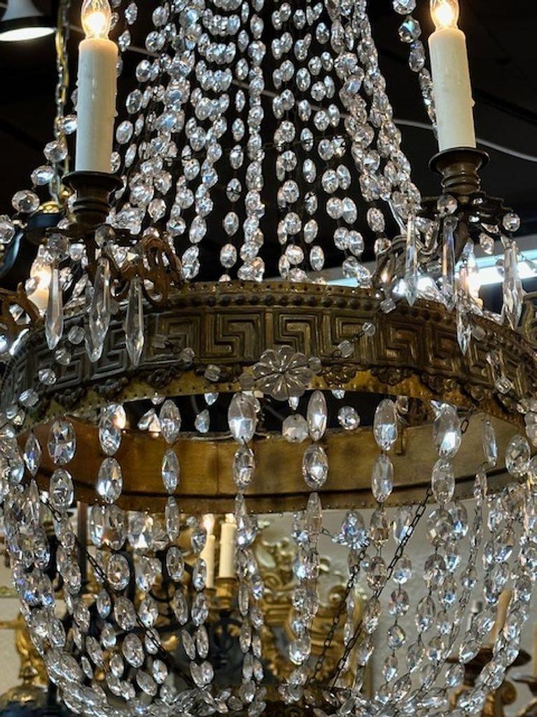 18th Century and Earlier Italian Basket Chandelier For Sale