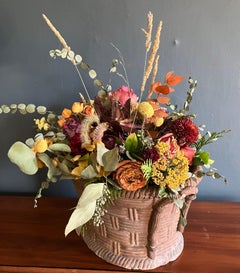 Italian Basket Weave Terracotta Cachepot