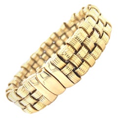 Italian Basketweave Bracelet in 14k Yellow Gold