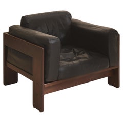 Italian 'Bastiano' Leather Longue Chair By Afra & Tobia Scarpa for Gavina, 1960s