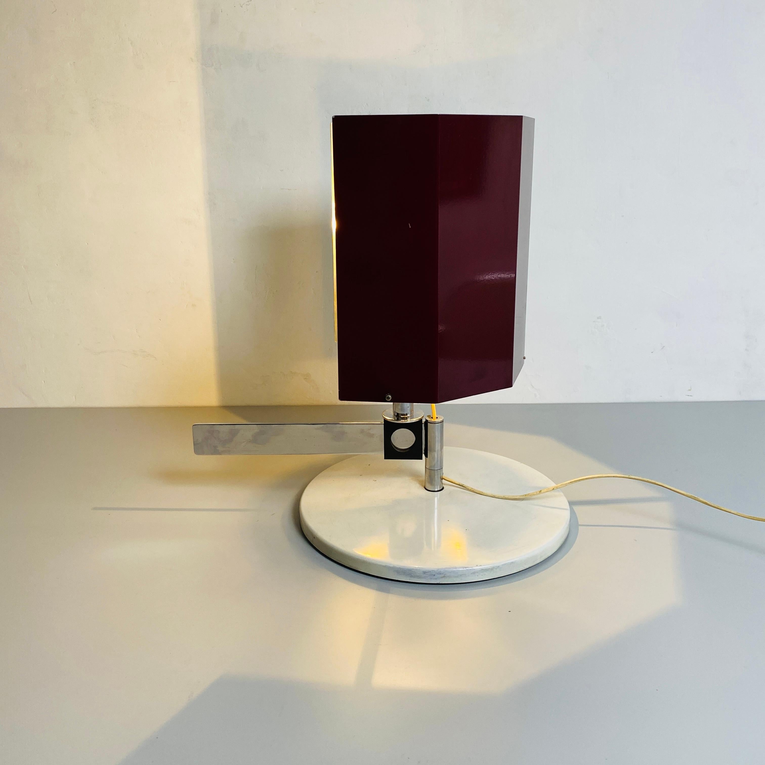 Mid-20th Century Italian Bauhaus Metal Table Lamp by Carl Jacob Jucker for Imago DP, 1960s For Sale