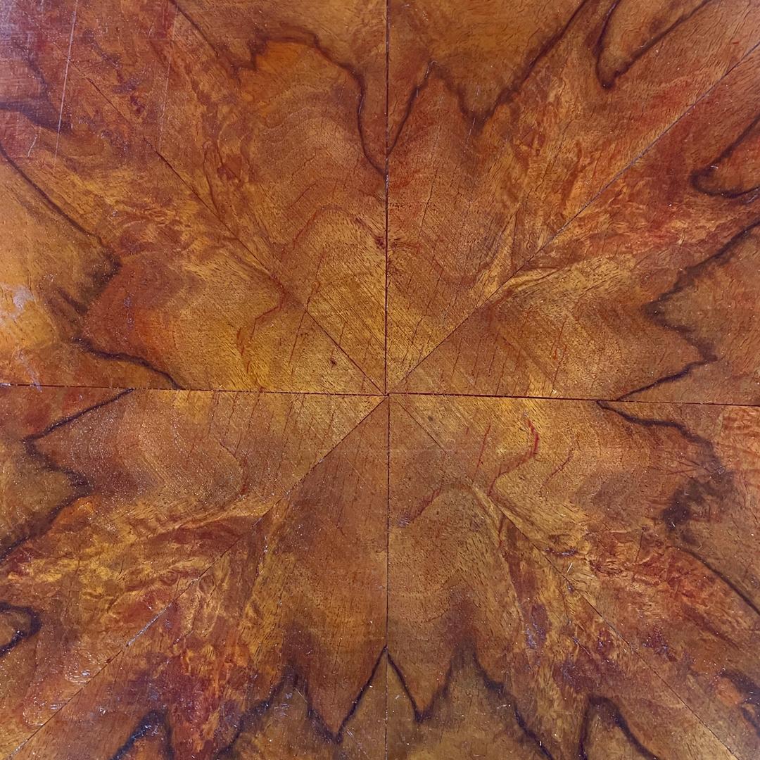 Italian bauhaus round wooden coffee table, 1930s For Sale 4
