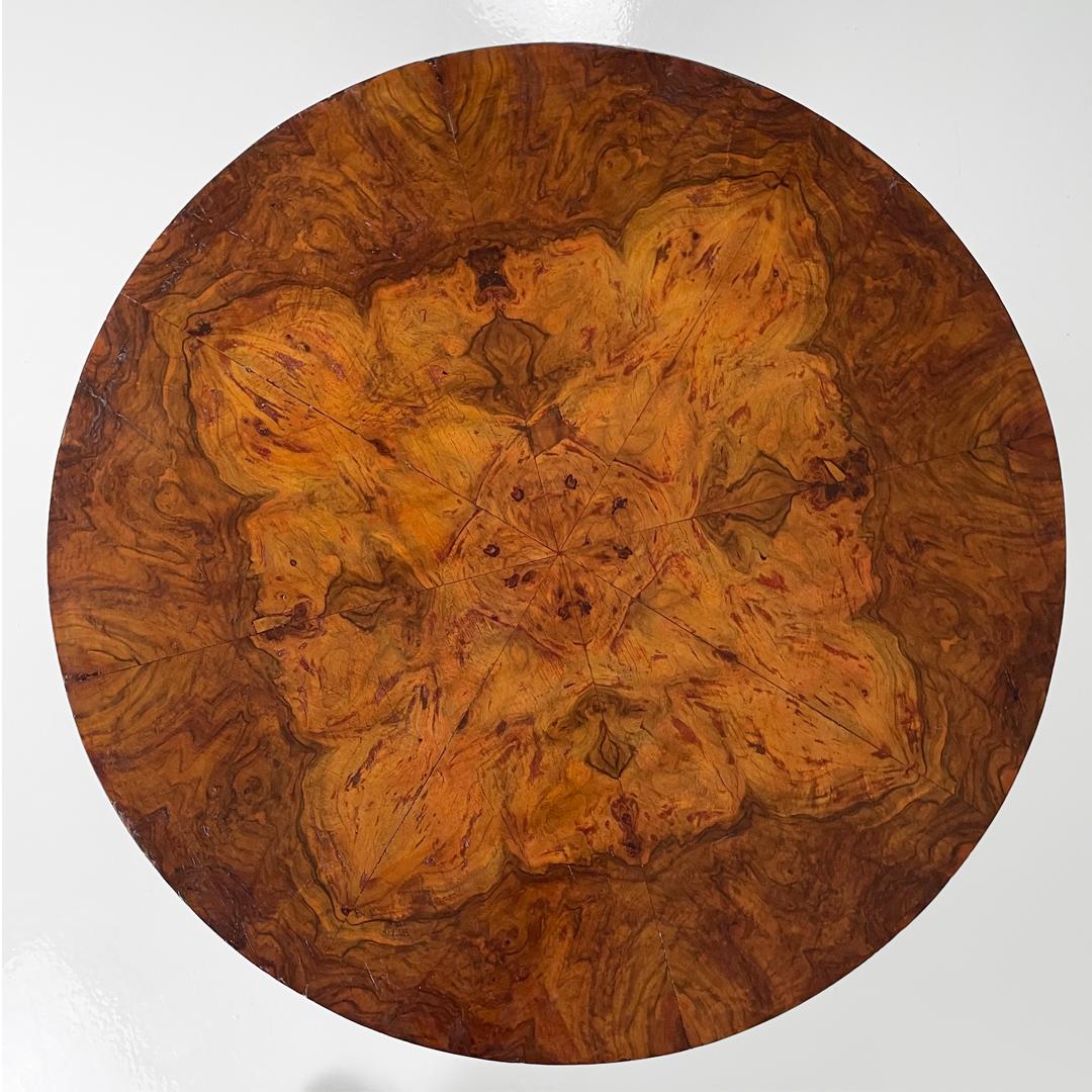 Italian bauhaus round wooden coffee table, 1930s For Sale 2