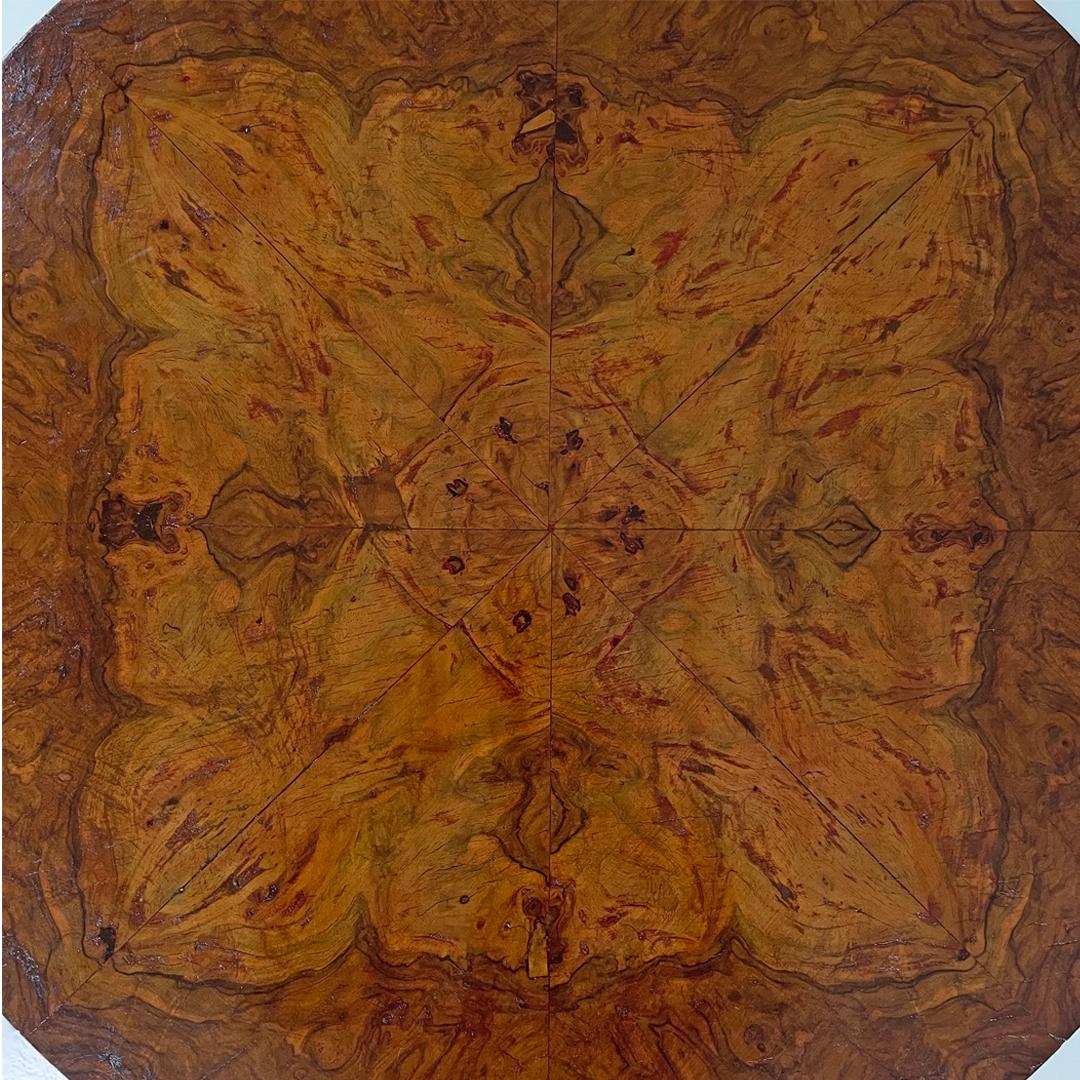 Italian bauhaus round wooden coffee table, 1930s For Sale 3