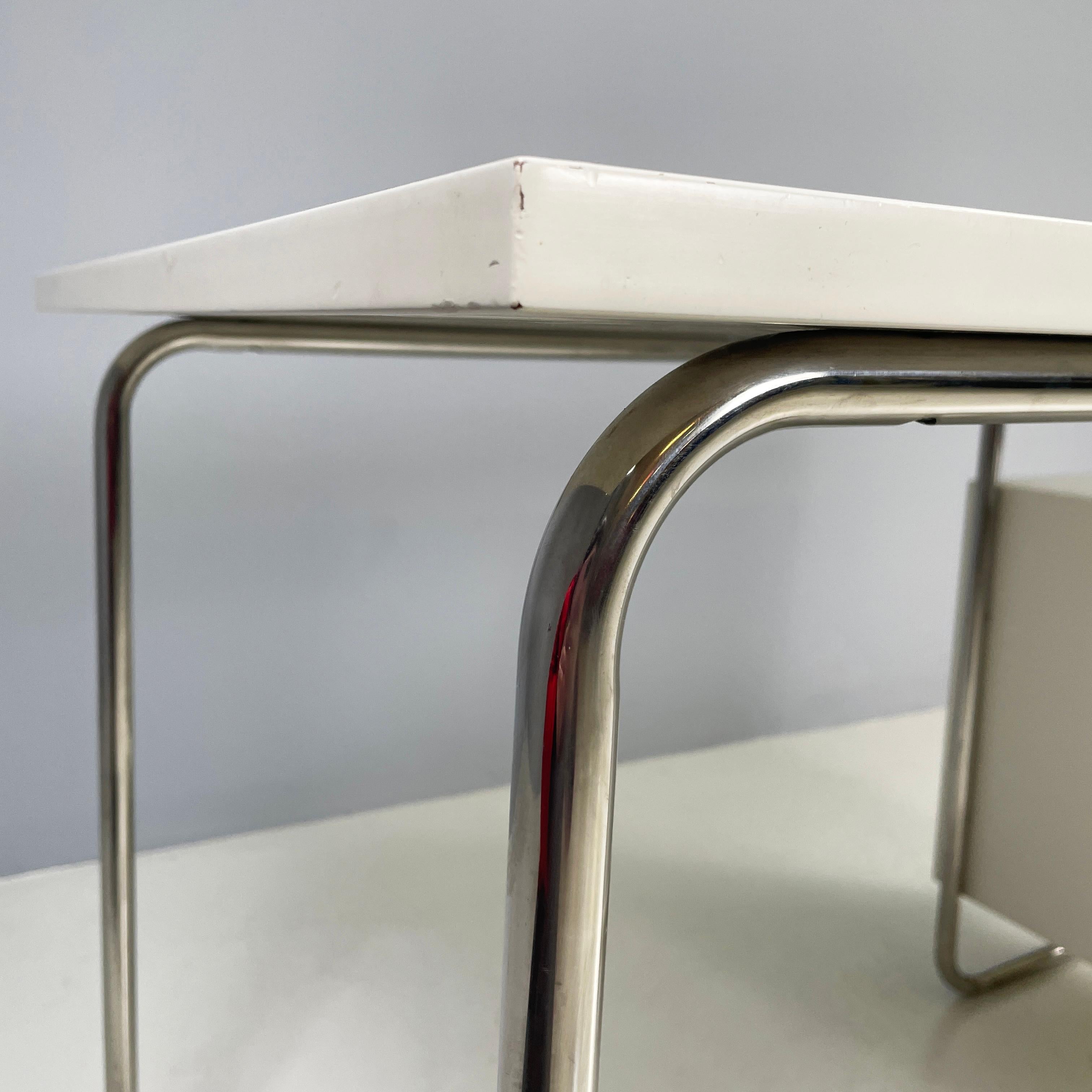 Italian Bauhaus White Desk Comacina by Piero Bottoni for Zanotta, 1980s For Sale 11