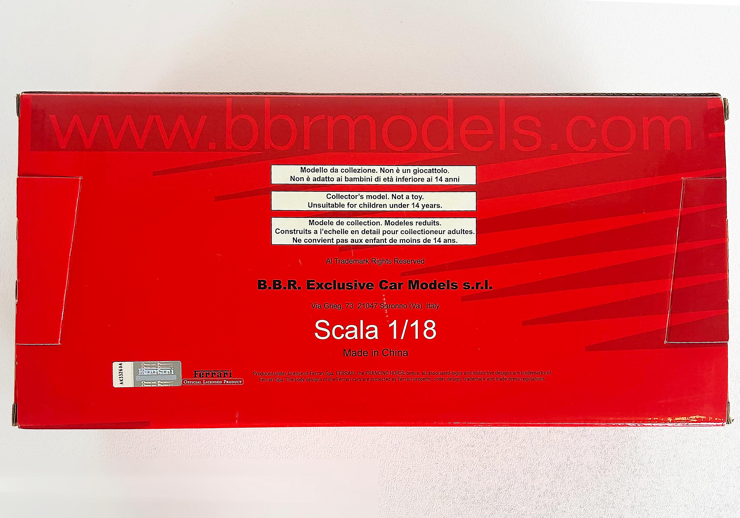 Italian BBR 1954 Ferrari 375 Plus Car Model, From Edition of 30, New in Box en vente 4