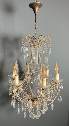 Italian Beaded and Crystal Chandelier