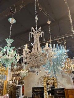 Italian Beaded Basket Chandelier