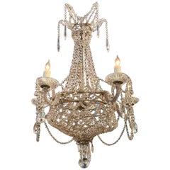 Italian Beaded Basket Chandelier