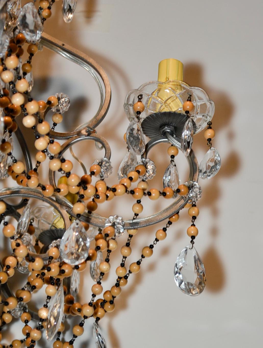 Début du 20ème siècle Lustre italien en perles de perles en vente
