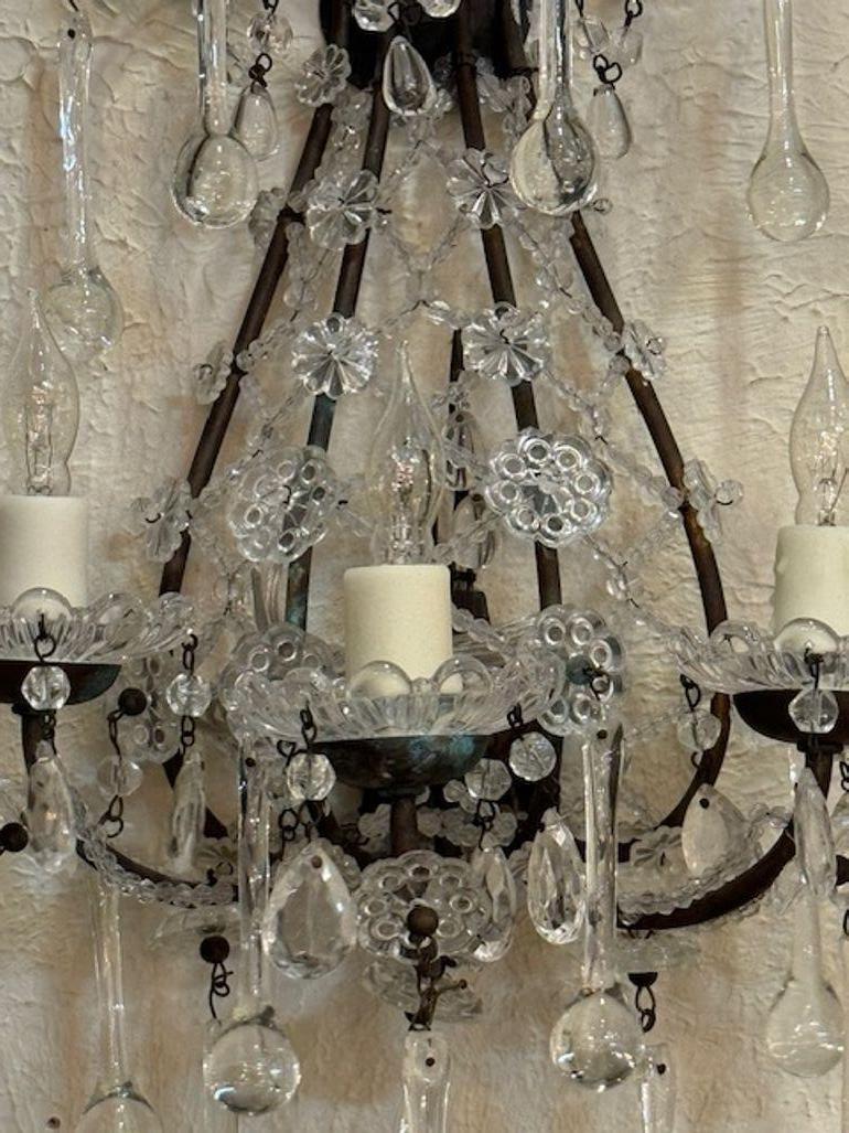 Cristal Appliques italiennes à fleurs en cristal perlé en vente