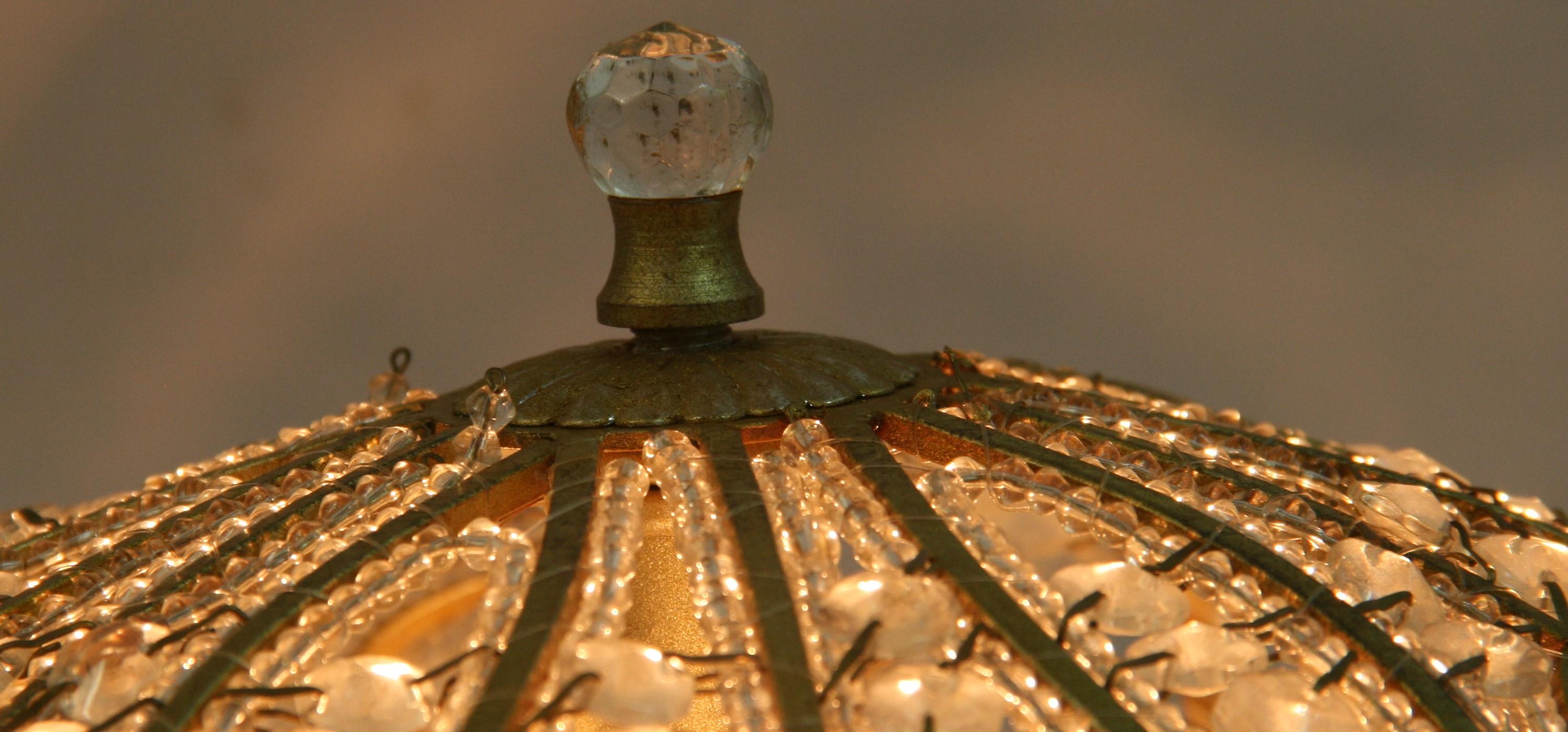 Vintage Italian Beaded Flush Mount For Sale 9