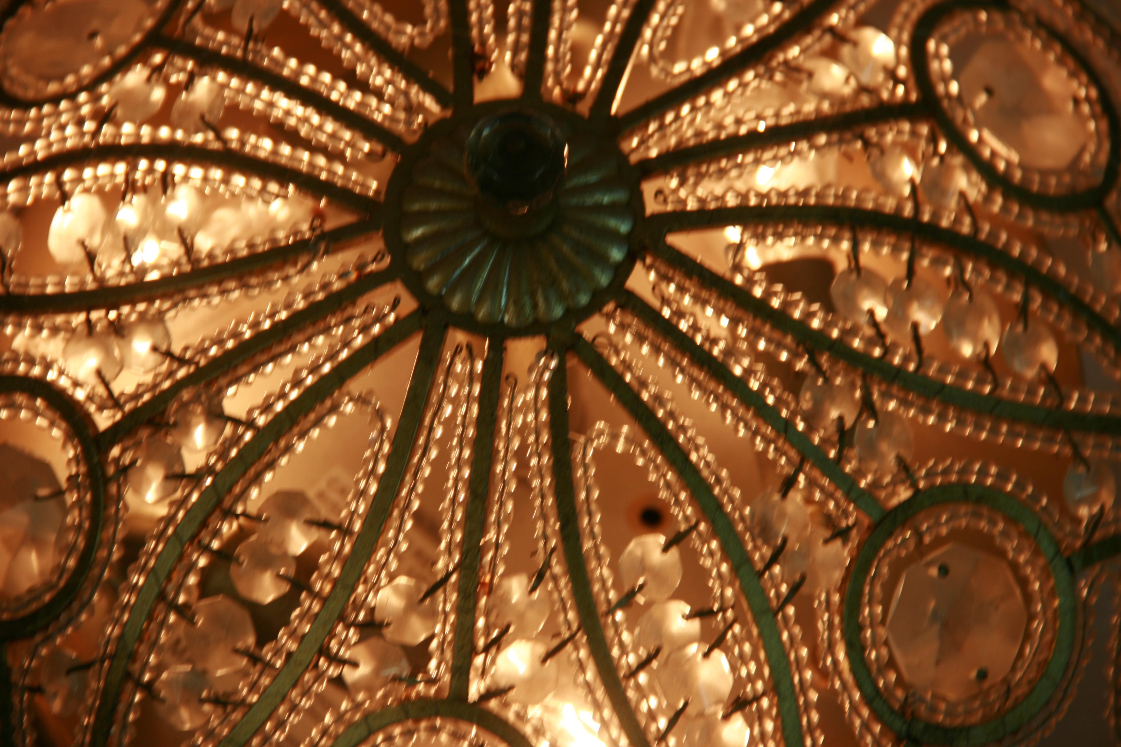 Vintage Italian Beaded Flush Mount For Sale 4