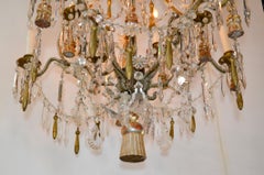 Italian Beaded Giltwood Chandelier