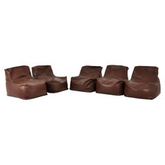 Retro Italian Bean Bag Chair, Set of 5, 1960s