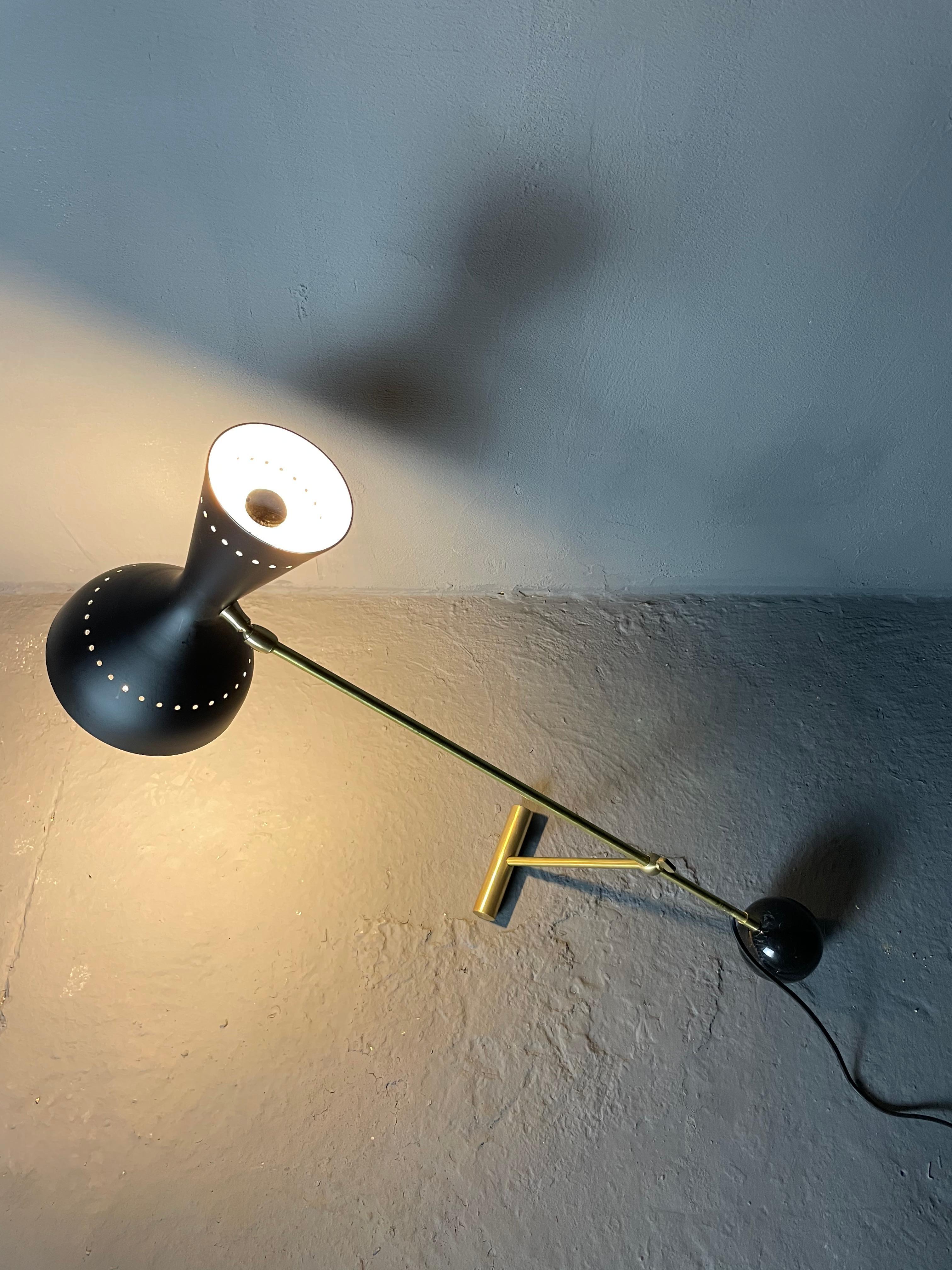 Mid-20th Century Italian Bedside Lamp, 2 Lights