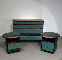 Italian Bedside Tables / by Umberto Asnago for Giorgetti Italia, 1982, Set of 3