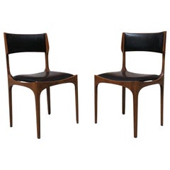 Italian Beech and Leather Elisabetta Chairs by Gibellini for Sormani, 1963