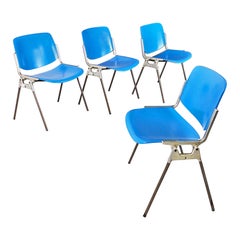 Chaises DSC italiennes en hêtre et métal de Giancarlo Piretti, Anonima Castelli, 1965