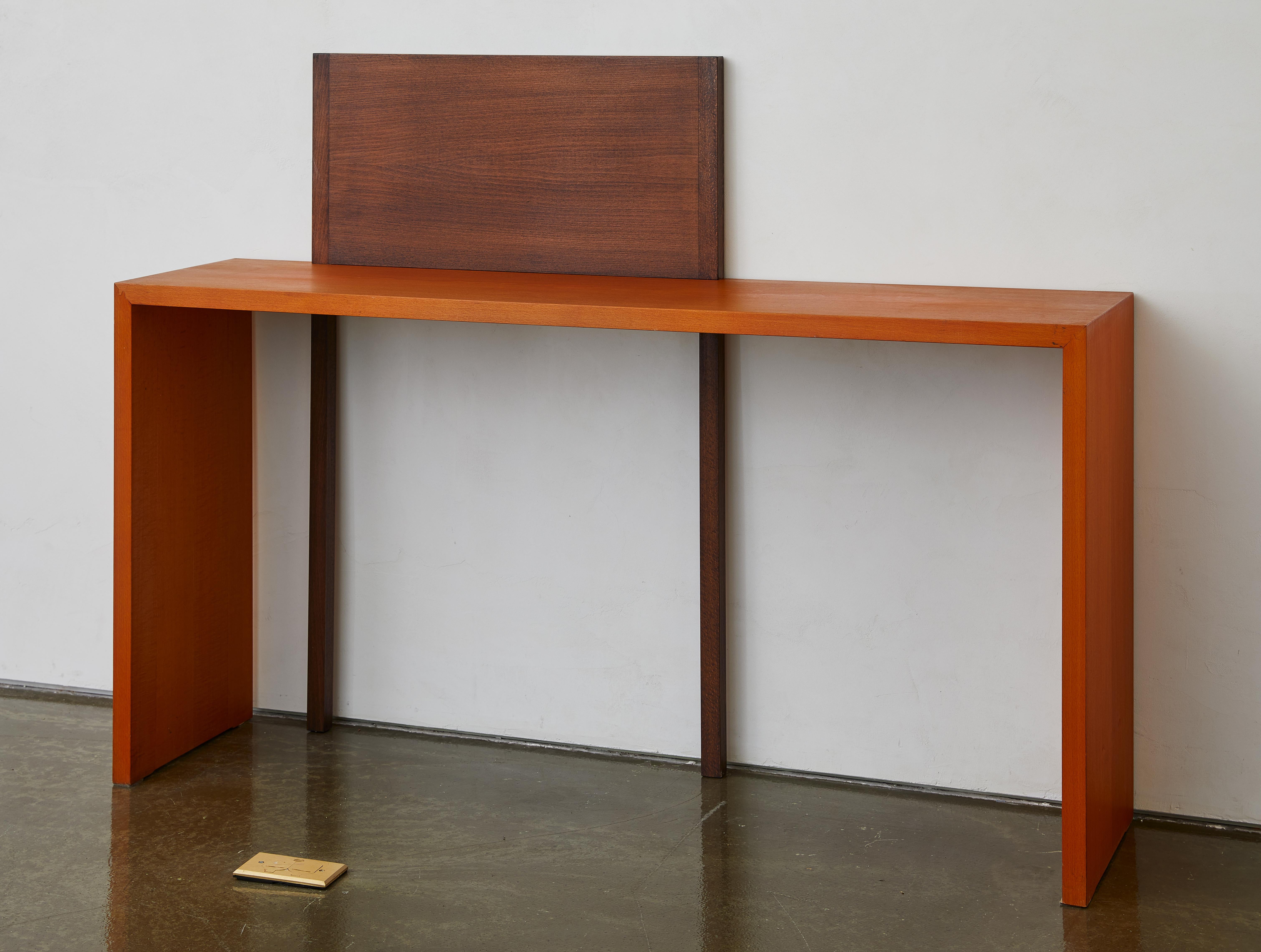 Mid-Century Modern Italian Beech Console by Cesare Augusto Nava for Nava Arredamenti C 1980 For Sale