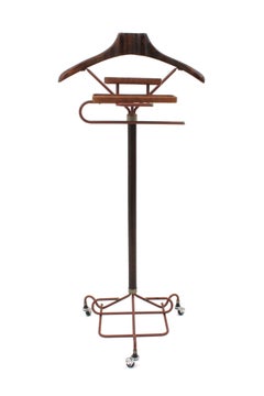 Italian Beech Wood and Acrylic Valet Stand Dressboy, 1960s