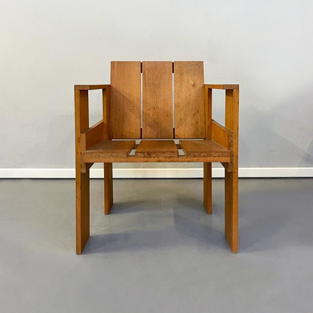 Italian Beech Wood Crate Chair and Desk by G. Rietveld for Cassina, 1934 6