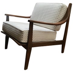 Italian Beechwood Armchair with Cushions from 1960s