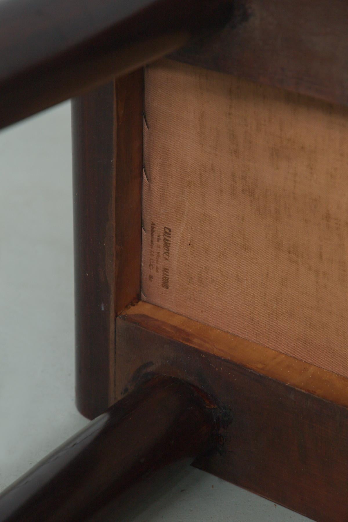 Italienische Bank von Paolo Buffa, mit originalem Goldsatin-Stoff im Angebot 5