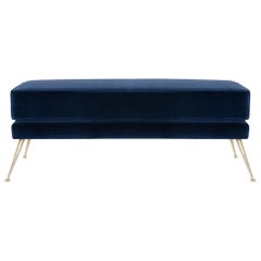 Italian Bench in Navy Velvet by Montage