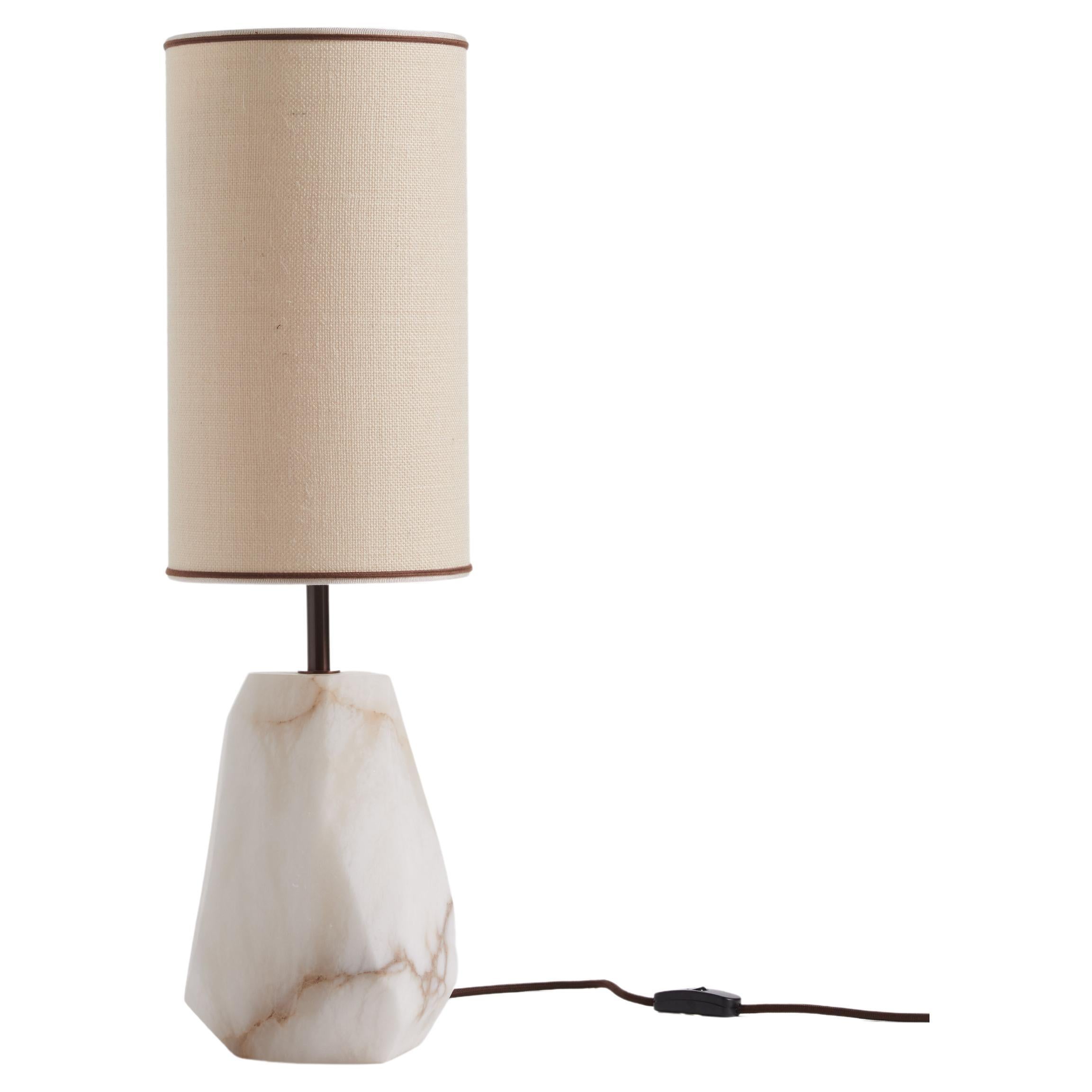 Italian Bespoke Alabaster Table lamp "Monolite" For Sale