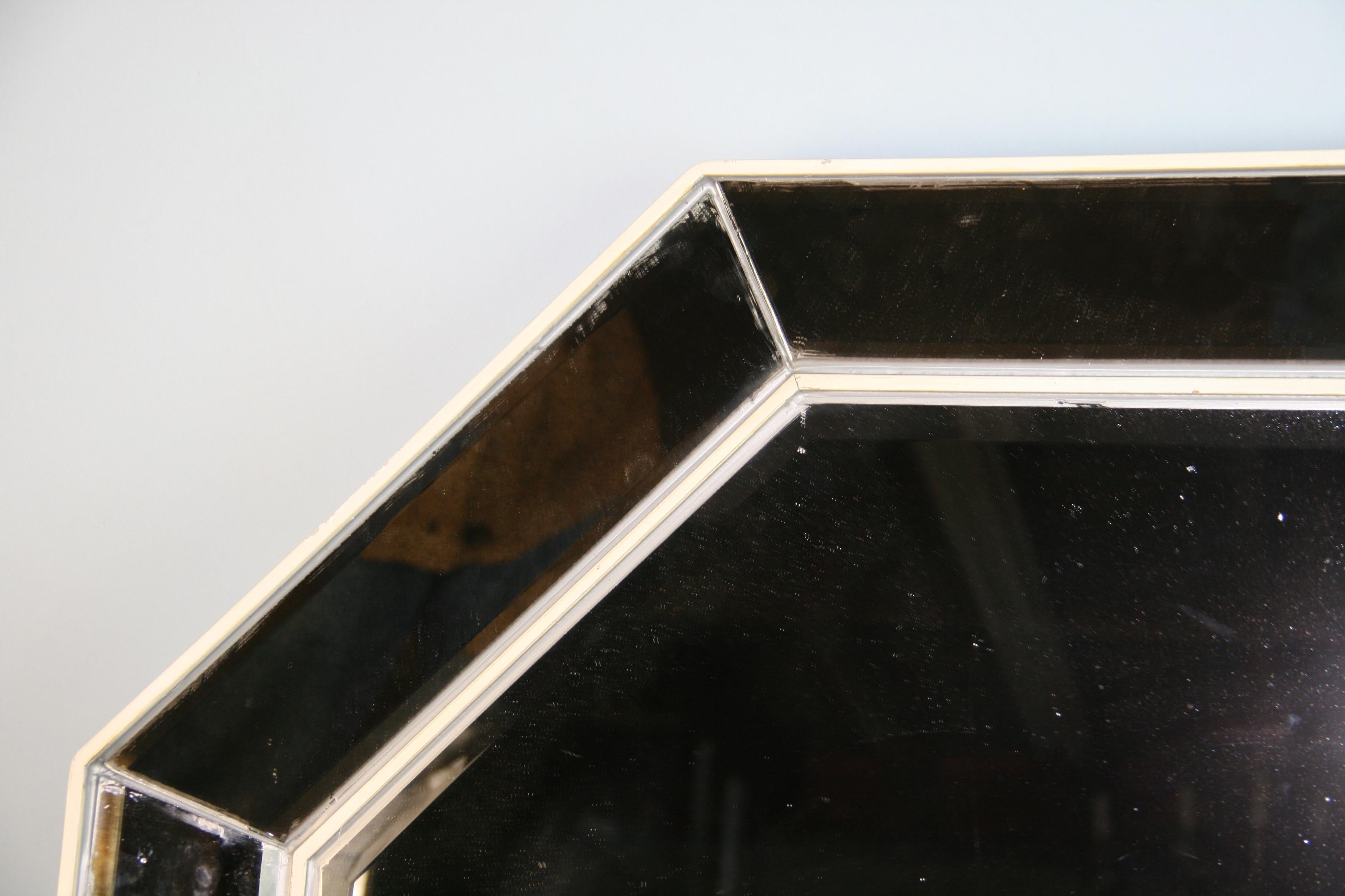 Modern Italian Beveled Glass Octagonal Mirror For Sale 6