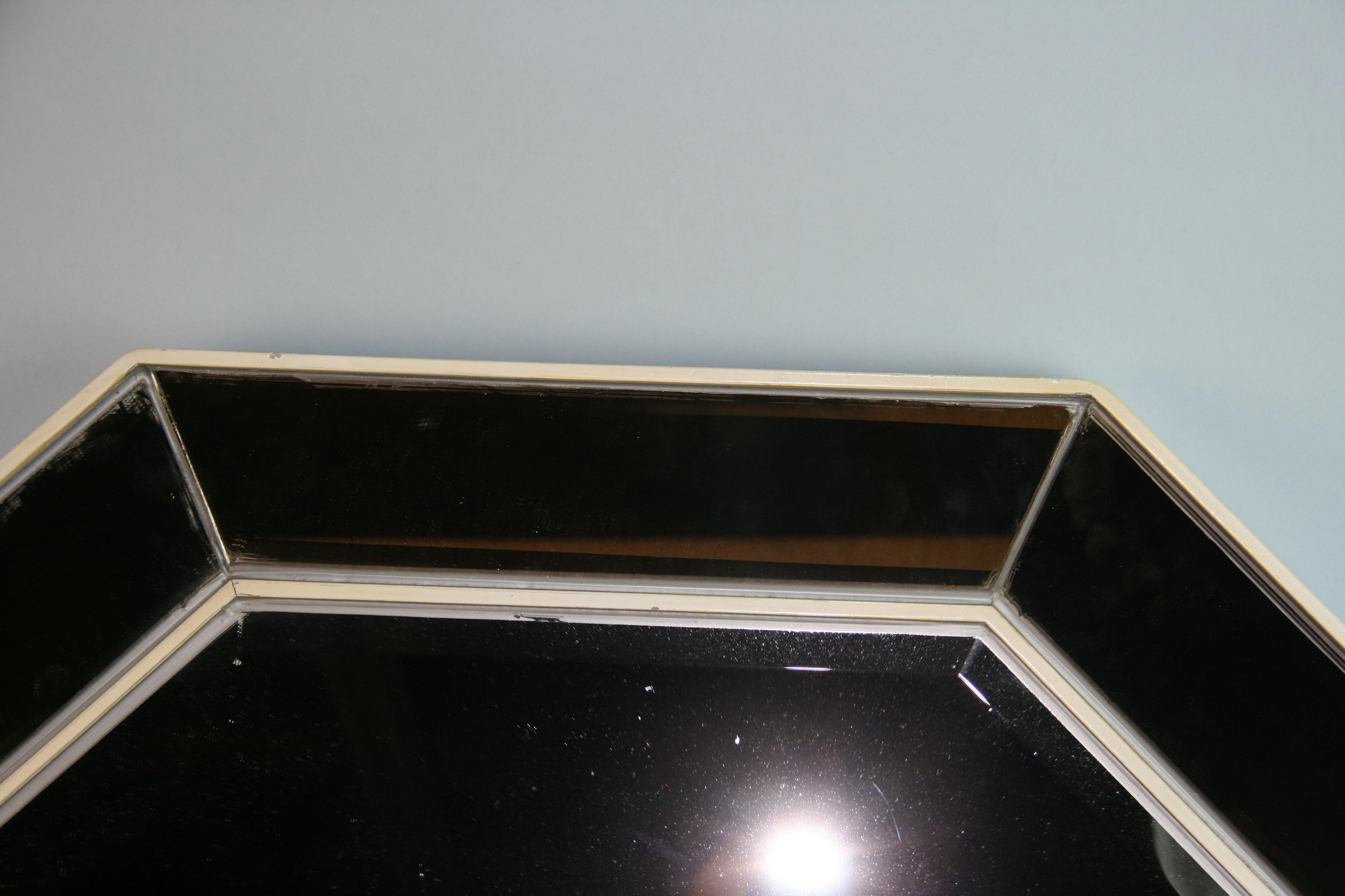 Modern Italian Beveled Glass Octagonal Mirror For Sale 4