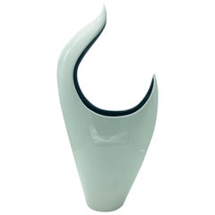 Italian Bicolor Ceramic Vase, 1980s