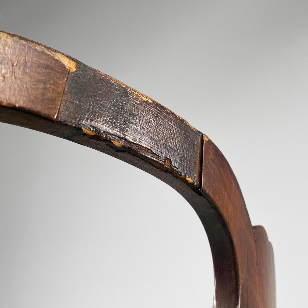 Chaise italienne Biedermeier décorée en bois et tissu vert vif, début des années 1800 en vente 9