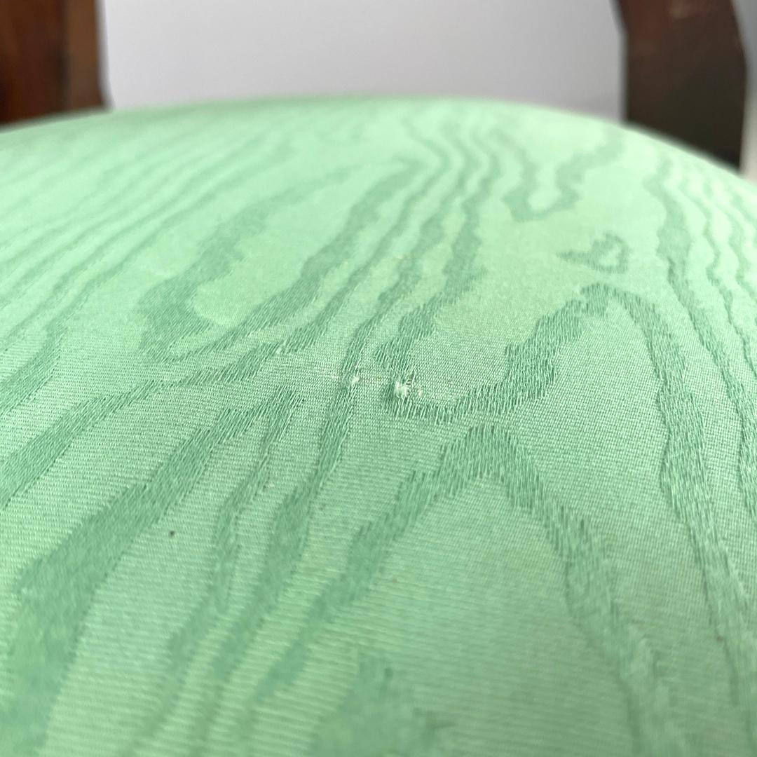 Chaise italienne Biedermeier décorée en bois et tissu vert vif, début des années 1800 en vente 11