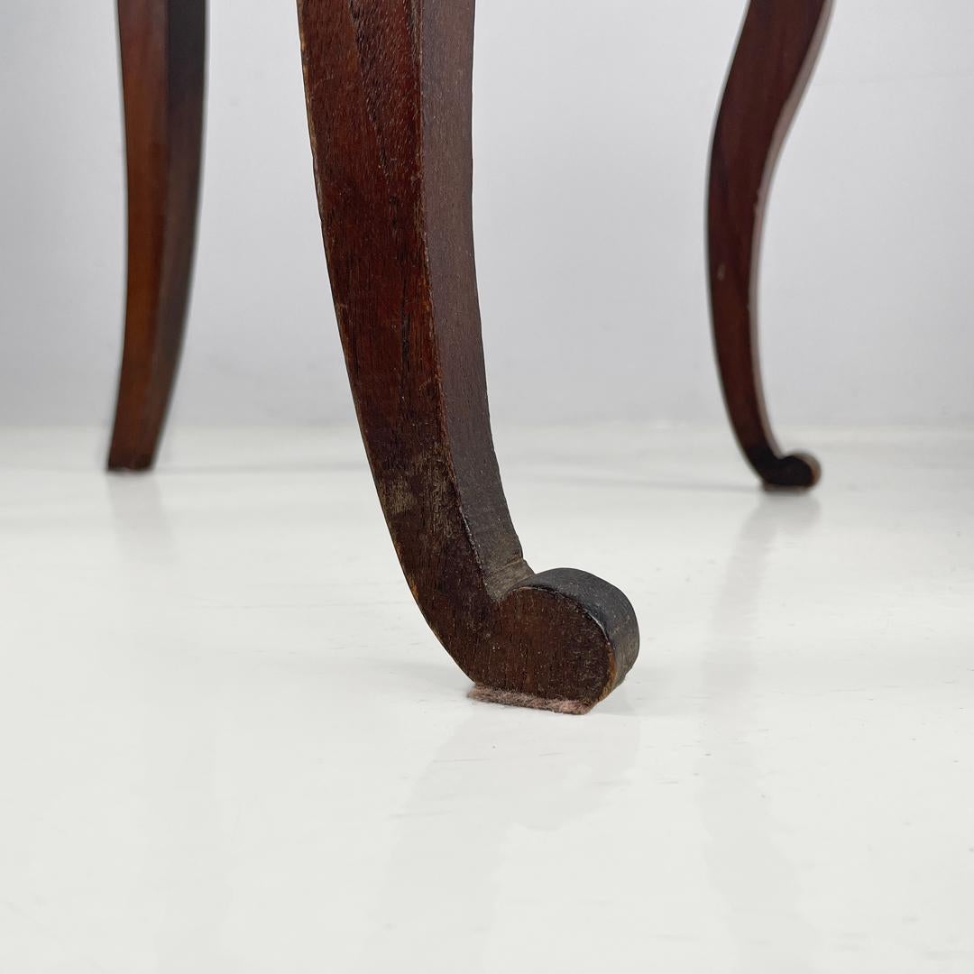 Chaise italienne Biedermeier décorée en bois et tissu vert vif, début des années 1800 en vente 15