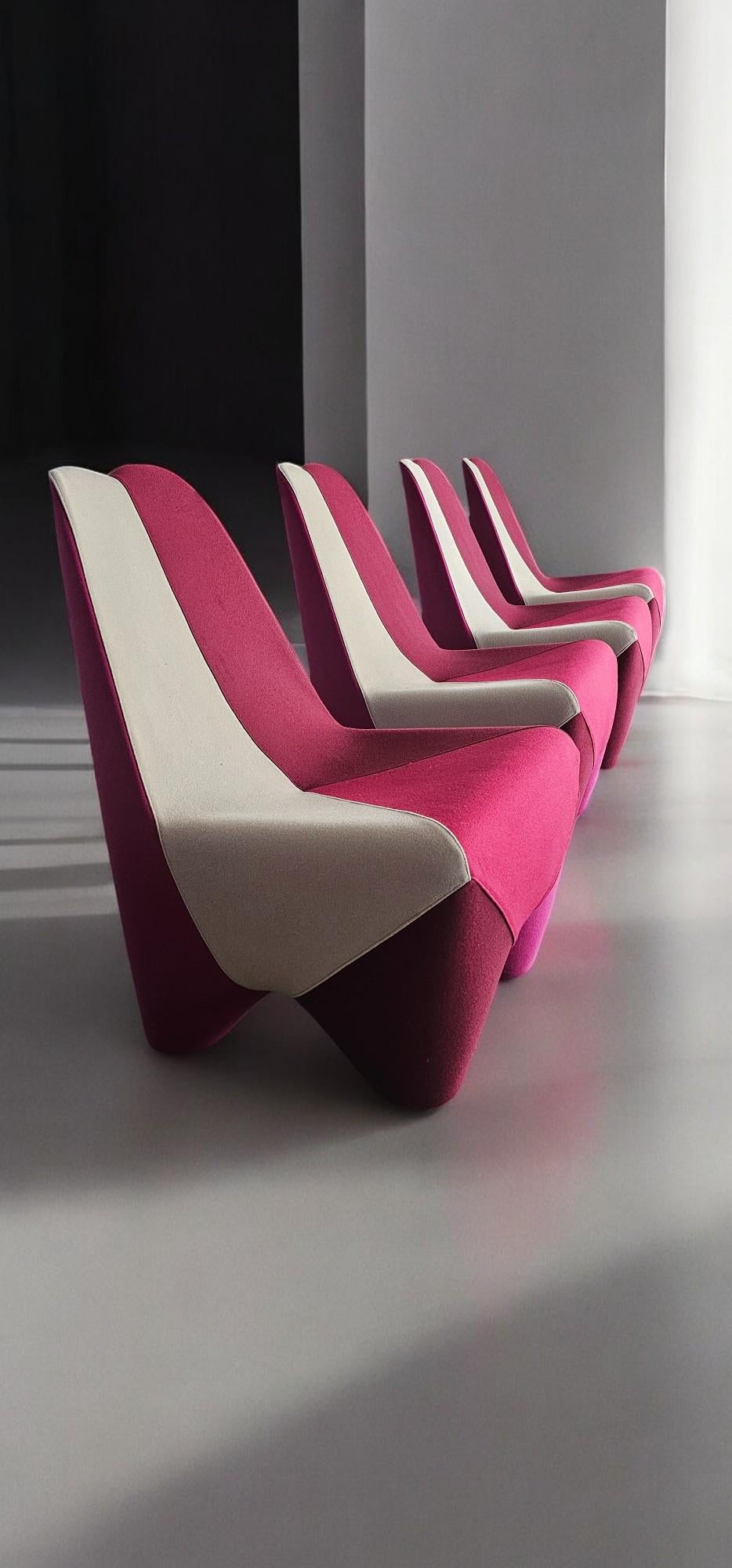 Italian Binta four Armchairs designed by Philippe Bestenheider for Moroso, 2010 For Sale 1