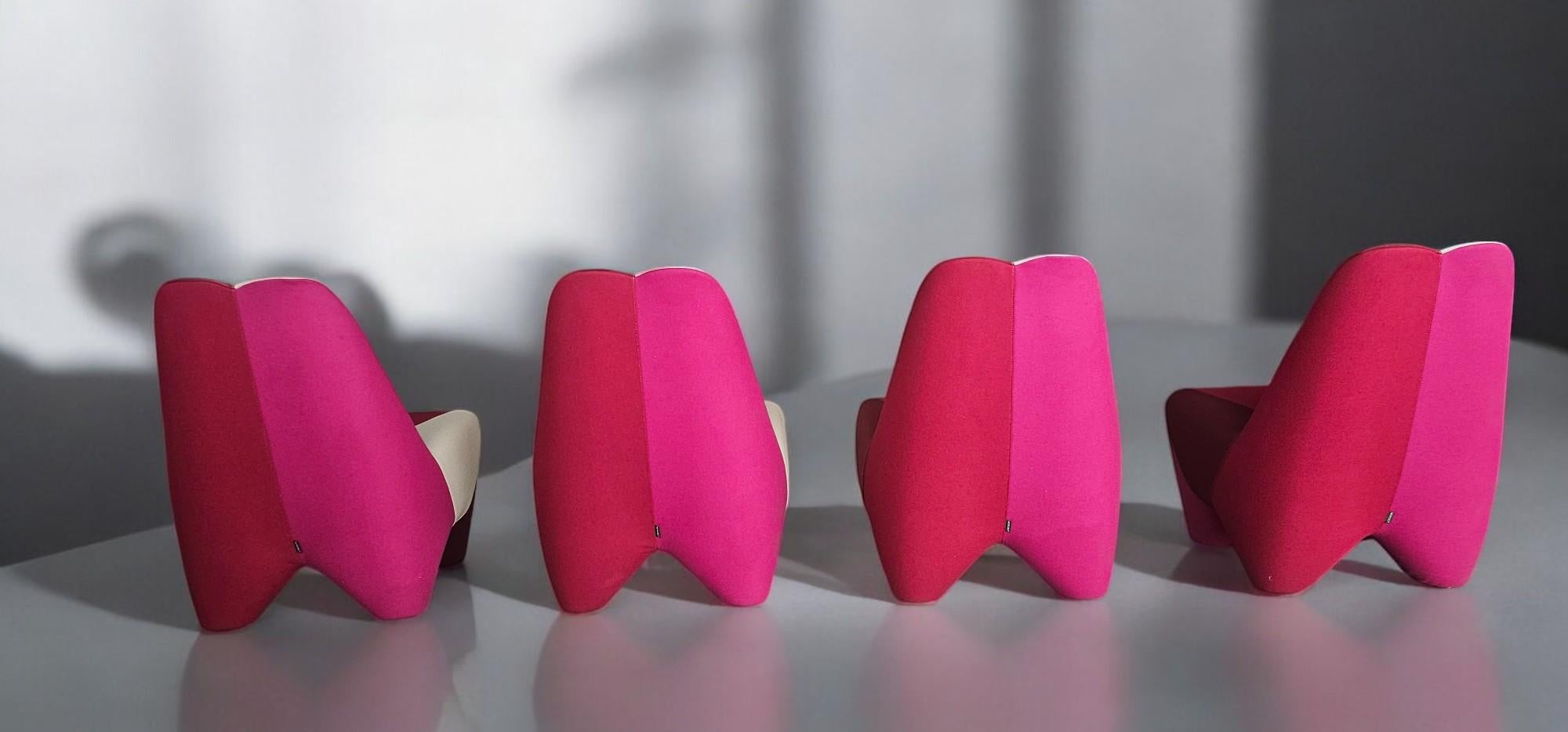 Italian Binta four Armchairs designed by Philippe Bestenheider for Moroso, 2010 For Sale 2