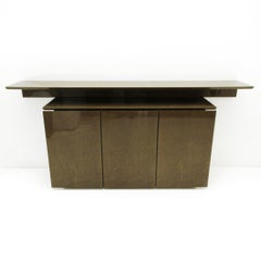 Italian Bird’s-Eye Maple Sideboard by Giovanni Offredi for Saporiti, 1980s
