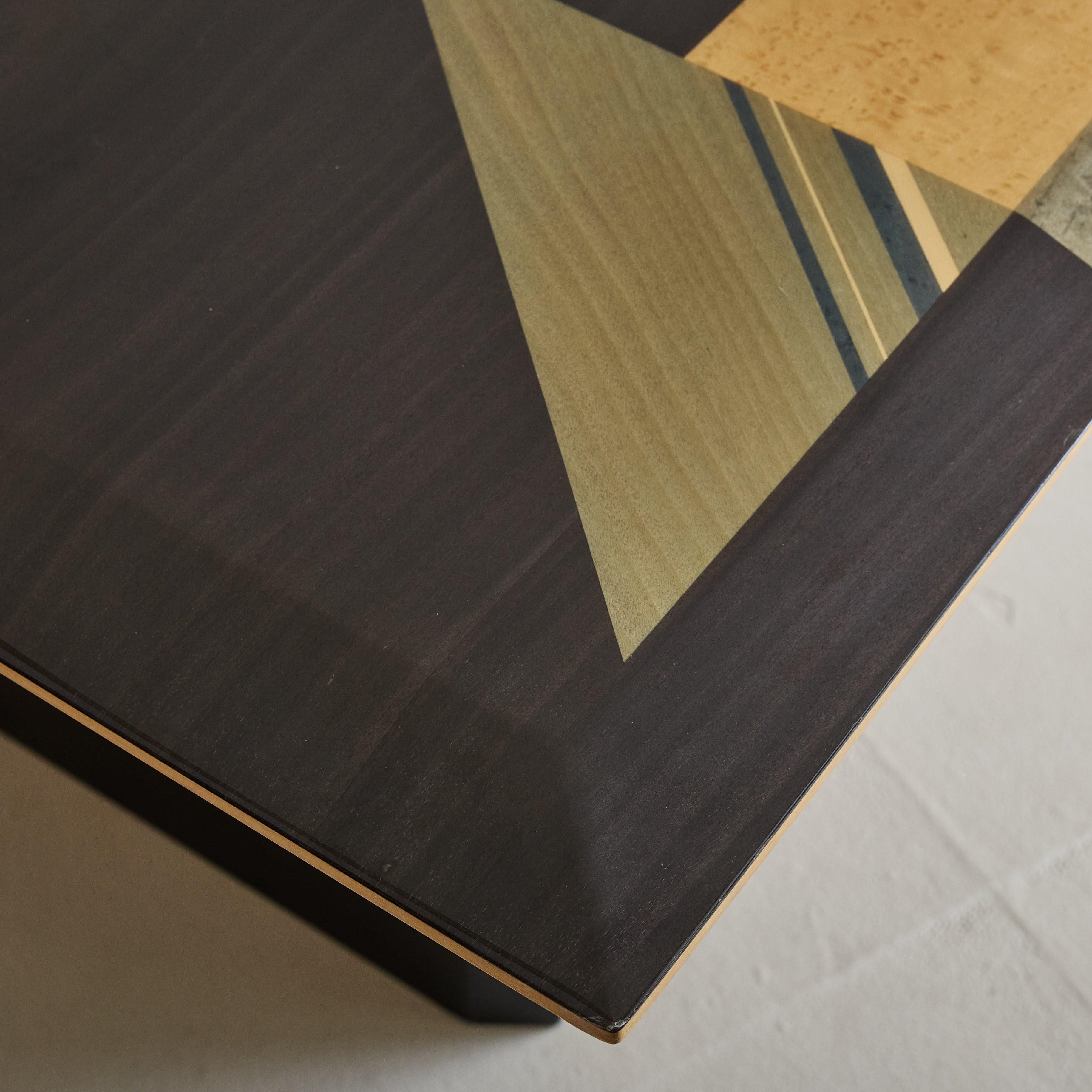 Italian Birdseye Maple Dining Table by Giovanni Offredi for Saporiti, 1980s For Sale 6