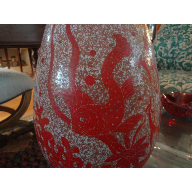 Italian Bitossi Style Midcentury Vase with Sea Creatures 1